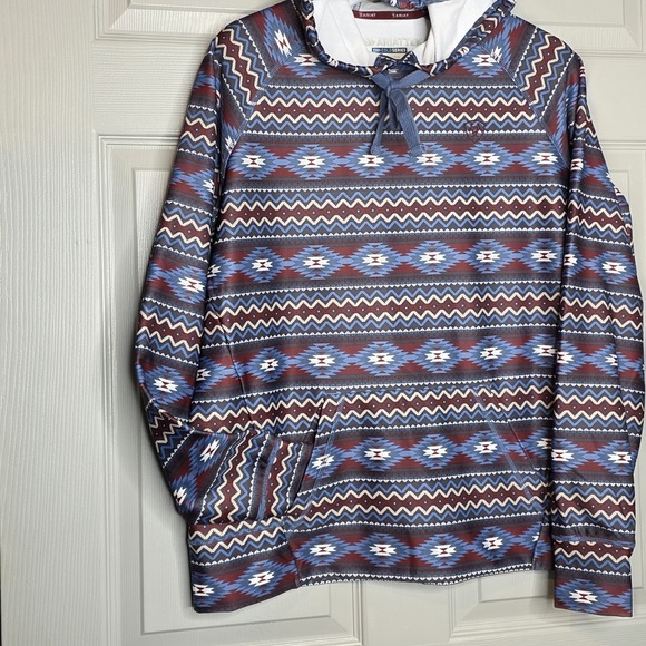 Ariat Tek Cold Series Conquest Western Printed Hoodie Size Large Women's - Picture 3 of 8